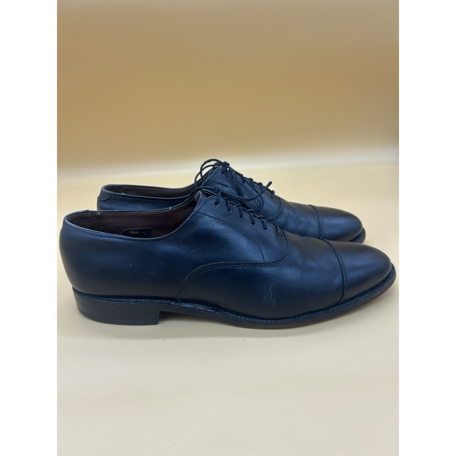 Allen Edmonds Park Avenue 5615 Black Leather Cap Toe Oxfords Men's 9d Usa